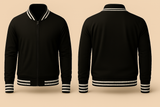 Mens Denim and Black Varsity Jacket
