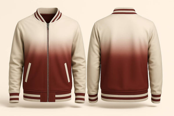 Brown Fading Varsity Jacket