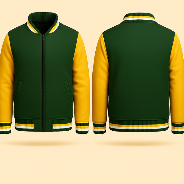 Green and Yellow Varsity Jacket