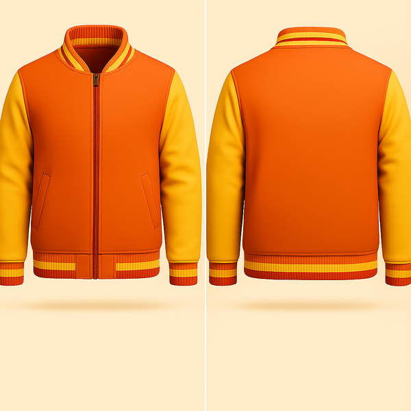Orange and Yellow Varsity Jacket