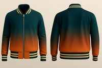 Blue to Orange Varsity Jacket