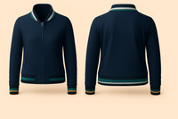 Ladies Denim Varsity Jacket