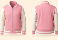 Pink and White Varsity Jacket