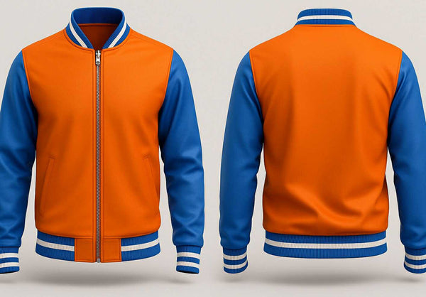 Orange and Blue Varsity Jacket