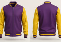 Violet and Yellow Varsity Jacket