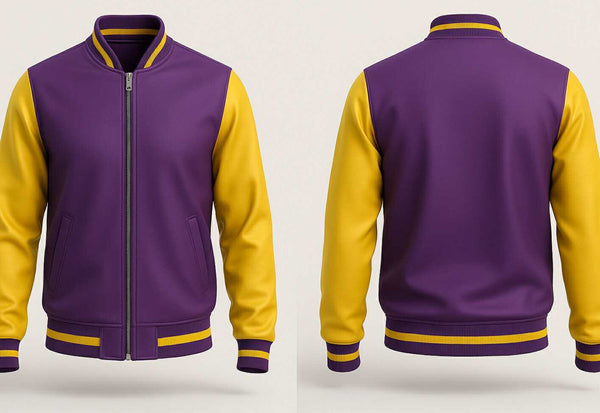 Violet and Yellow Varsity Jacket