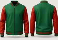 Green and Red Varsity Jacket