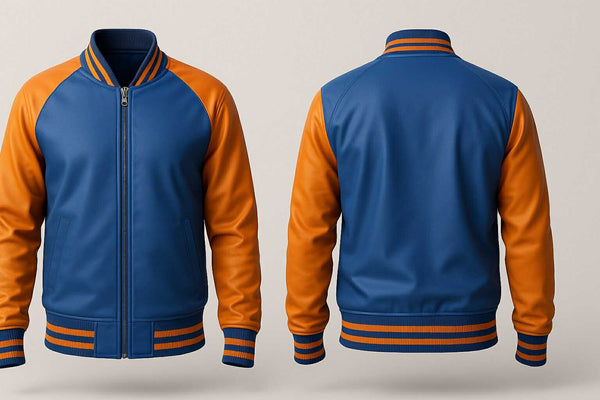 Blue and Orange Varsity Jacket
