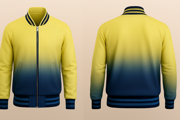 Yellow to Blue Varsity Jacket