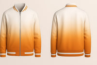 Orange Fading Varsity Jacket