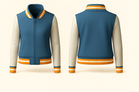 Ladies Denim Varsity Jacket