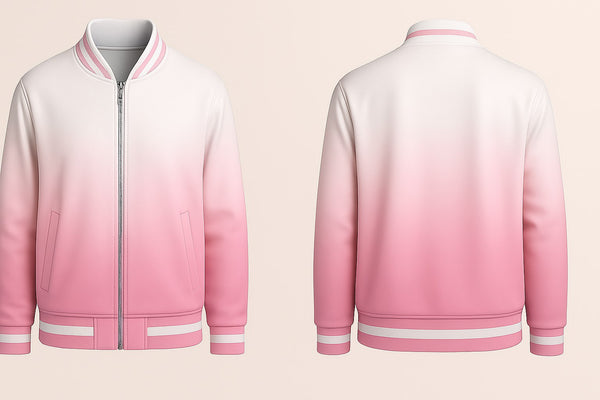 Pink Fading Varsity Jacket