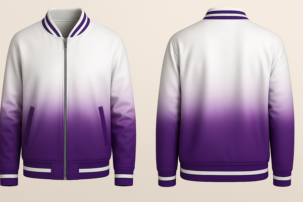 Violet Fading Varsity Jacket