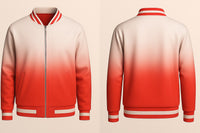 Red Fading Varsity Jacket