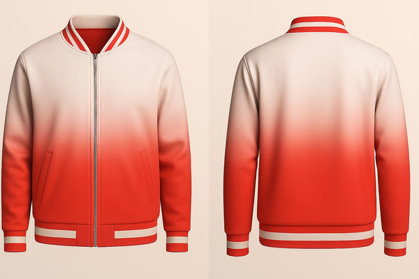 Red Fading Varsity Jacket