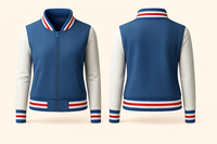 Ladies Denim Varsity Jacket