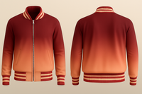 Maroon to Peach Varsity Jacket