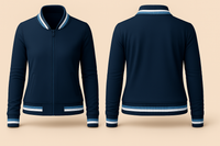 Ladies Denim Varsity Jacket