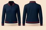 Ladies Denim Varsity Jacket