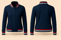 Ladies Denim Varsity Jacket