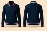Ladies Denim Varsity Jacket