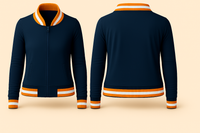 Ladies Denim Varsity Jacket