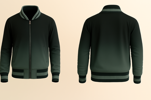 Black to Gray Varsity Jacket