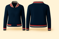 Ladies Denim Varsity Jacket
