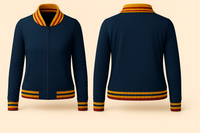 Ladies Denim Varsity Jacket