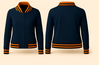 Ladies Denim Varsity Jacket
