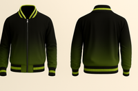 Black to Green Varsity Jacket