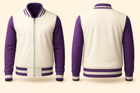 Violet and White Varsity Jacket