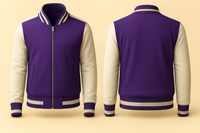 Violet and White Varsity Jacket