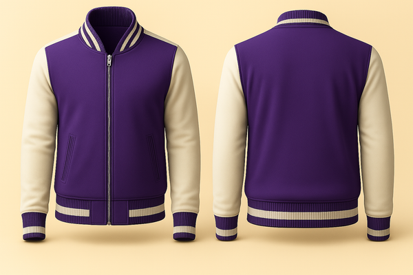 Violet and White Varsity Jacket