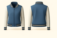 Ladies Denim Varsity Jacket