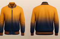 Orange to Black Varsity Jacket
