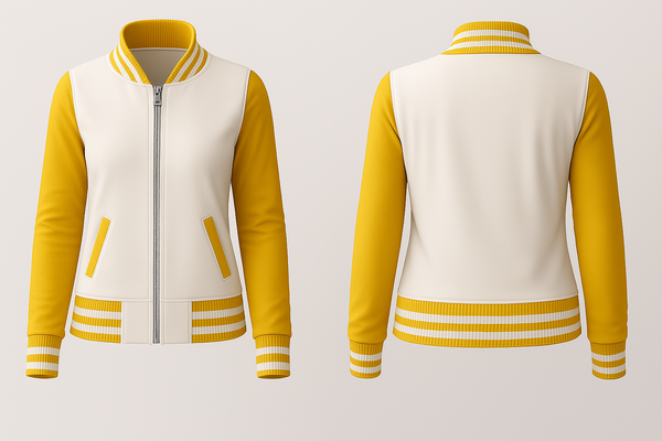Yellow Sleeves Varsity Jacket