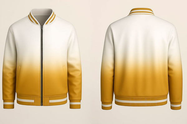 Yellow Fading Varsity Jacket