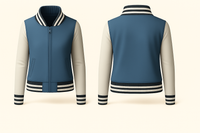 Ladies Denim Varsity Jacket