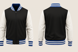 Mens Denim and Black Varsity Jacket