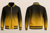 Charcoal and Yellow Varsity Jacket