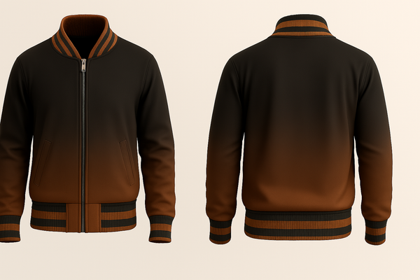Black to Brown Varsity Jacket