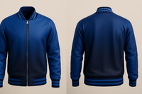 Dark Blue to Black Varsity Jacket