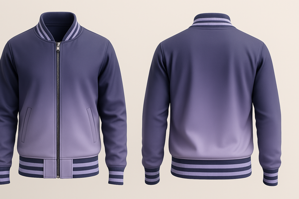Violet to Lavender Varsity Jacket