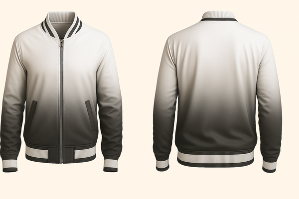 Gray Fading Varsity Jacket