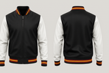 Mens Denim and Black Varsity Jacket