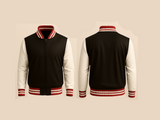 Mens Denim and Black Varsity Jacket