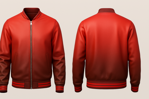 Red to Brown Varsity Jacket