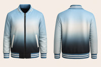 Sky Blue Fading Varsity Jacket