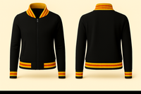 Ladies Denim Varsity Jacket